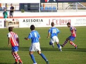 Partido contra el Universidad. Ángel Huguet.