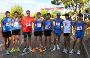 Atletas del Club Atletismo Barbastro en la edición del pasado año.