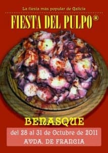Cartel de la fiesta del pulpo.