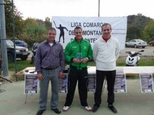Primero ranking Somontano, con Rafa Garcia coordinador de la Liga y alcalde de Castillazuelo. 