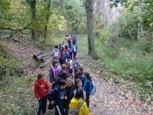 Disfrutando del barranco. 