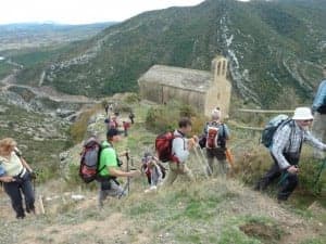 Junto a la ermita de Olvena. MAB.