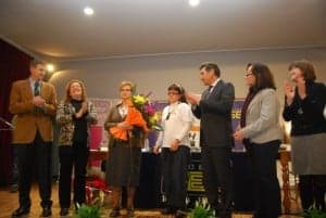 La viuda de Cáncer recibió un homenaje. JLP.