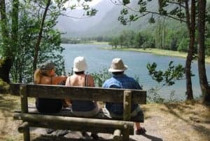 El lago de Genos, junto al castillo. JLP.