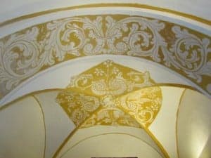 Pinturas descubiertas en la capilla del Pilar. JLP.