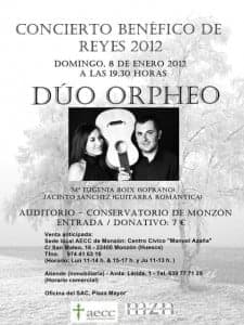 Cartel del concierto de Reyes. 