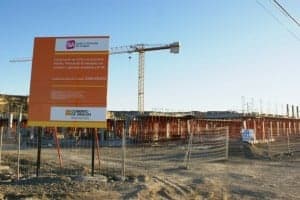 Obras en el nuevo colegio de Monzón. 
