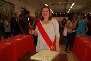 Rosa María Lanau, alcaldesa de Monzón. JLP.