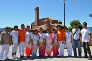 Visitantes de Filipinas durante la Jornada de la Familia.