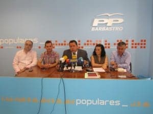 Concejales del PP en Barbastro. JLP.