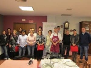 Participantes en el taller en el Hostal Pirineos. JLP.