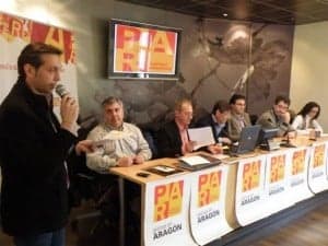 Javier Betorz en el comité intercomarcal. 