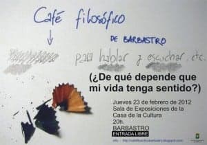Cartel del café filosófico. 