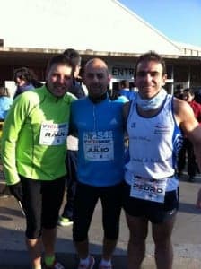 Atletas en el Media de Gava.