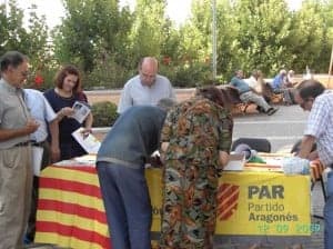 Protestas del PAR en Monzón. 
