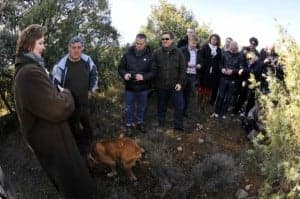 Buscando trufas en el monte de Secastilla. SALAS.