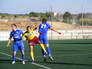 Partido ante el Almudévar en Barbastro. Ángel Huguet.