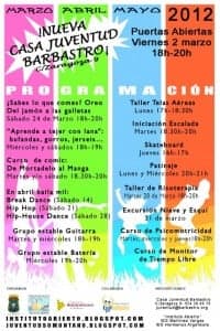 Cartel de actividades.