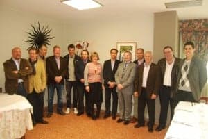 Organizadores del concurso posan en el restaurante Pirineos. JLP.