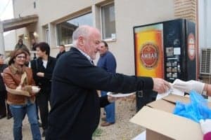 José María Mur en la fiesta de la chireta impulsada desde su ayuntamiento. JLP.