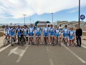 El equipo en Huesca. 