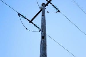 Poste eléctrico de Naval. 