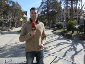 Alejandro Ballesteros desde los jardinetes. JLP.
