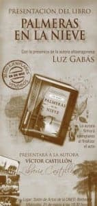 "Palmeras en la nieve", de Luz Gabás, ha vendido 30.000 ejemplares solamente en este mes.