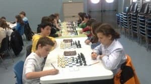 Los niños durante el campeonato. 