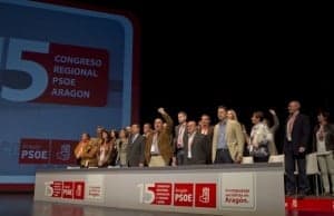 La nueva ejecutiva socialista aragonesa. 