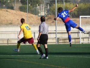 Partido contra el Almudévar. Ángel Huguet.