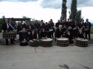 El grupo de bombos y tambores de Salas Altas. 