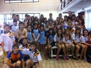 Los nadadores de Airon Club Hinaco Monzón.
