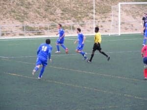 Partido ante el Fraga. Ángel Huguet.