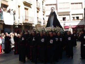 La virgen de la Soledad con su manto de luto. JLP.