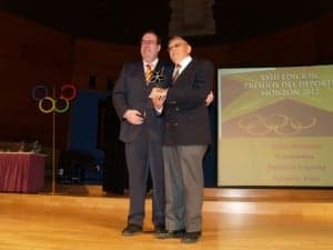 García Antón con Antonio Martínez. JLP.