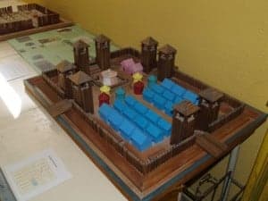 Maqueta del campamento de Julio César. Foto: E. Puyuelo.