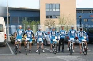 Parte del equipo en Fraga.