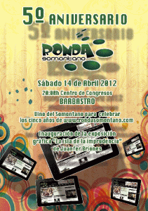 Cartel del 5 aniversario. Juan Fer Briones. 