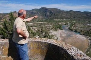 Vista del Cinca desde el mirador de Enate. JLP.