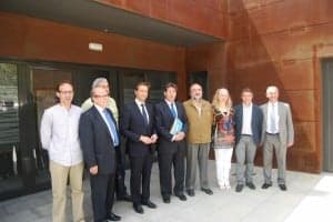 Aliaga y Betorz con los empresarios del polígono. José Luis Pano.