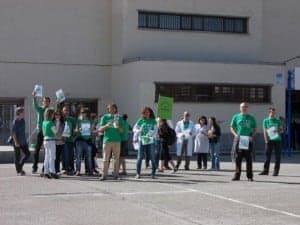 Concentración en el recreo. 