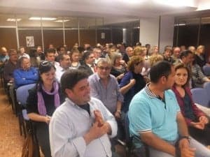 Alcaldes y militantes socialistas de la provincia de Huesca. 