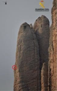 Rescate de los montañeros enriscados en Riglos. Guardia Civil.
