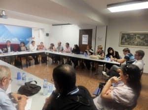 Miembros de la ejecutiva ayer. 