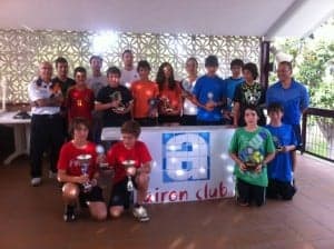 Participantes en el torneo de tenis. 