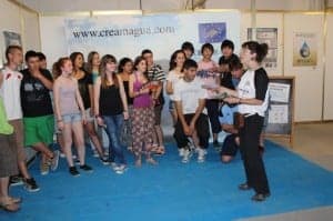 Los jóvenes en Esteparea.
