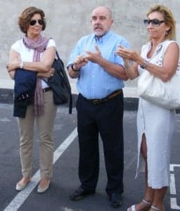 De Larrea, Martínez y Cañellas (de izquierda a derecha).