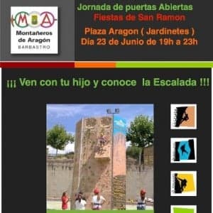 Cartel de escalada. 