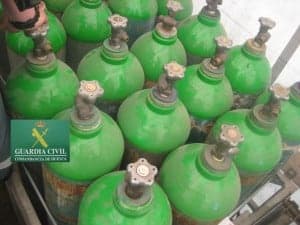 Bombonas de gas.